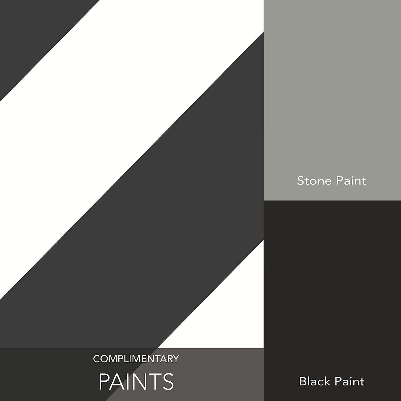 Diagonal Stripe Monochrome Wallpaper