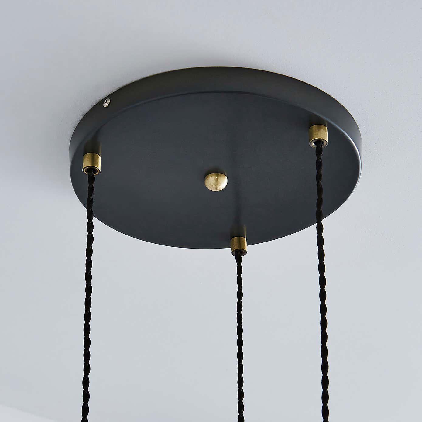 Logan 3 Light Black Industrial Cluster Ceiling Fitting