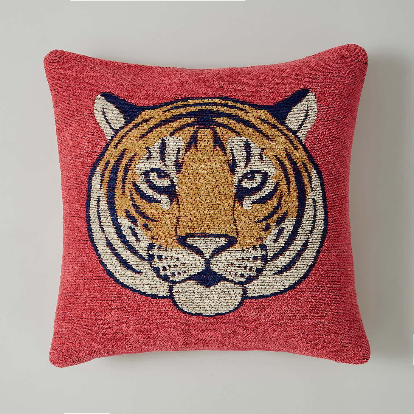 Woven Chenille Tiger Cushion