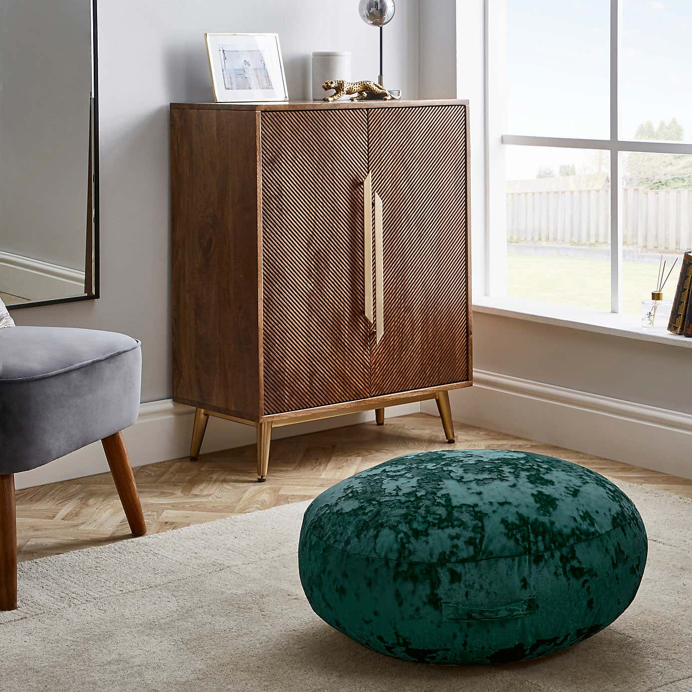 Crushed Velvet Floor Cushion