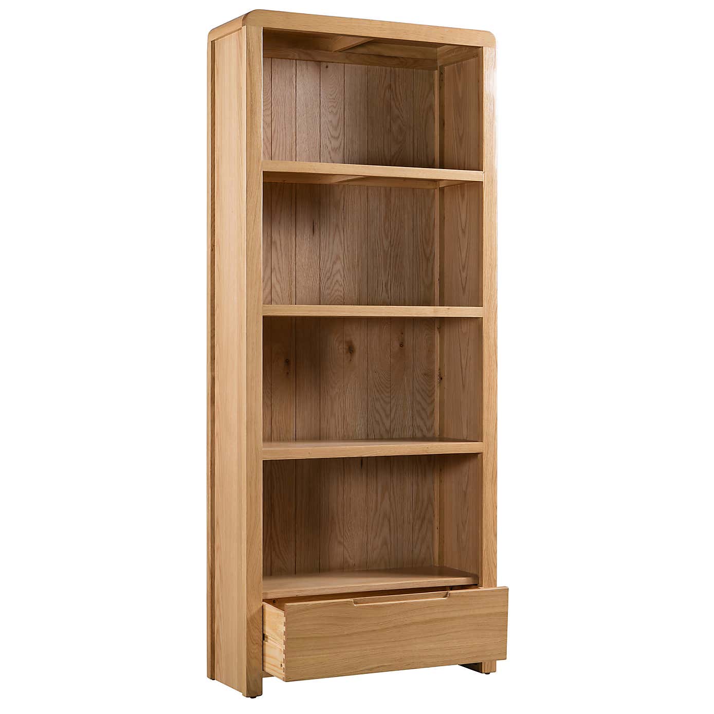 Curve Oak Tall Bookcase