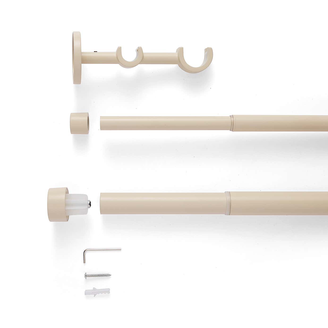 Trinity Double Layer Extendable Metal Eyelet Curtain Pole