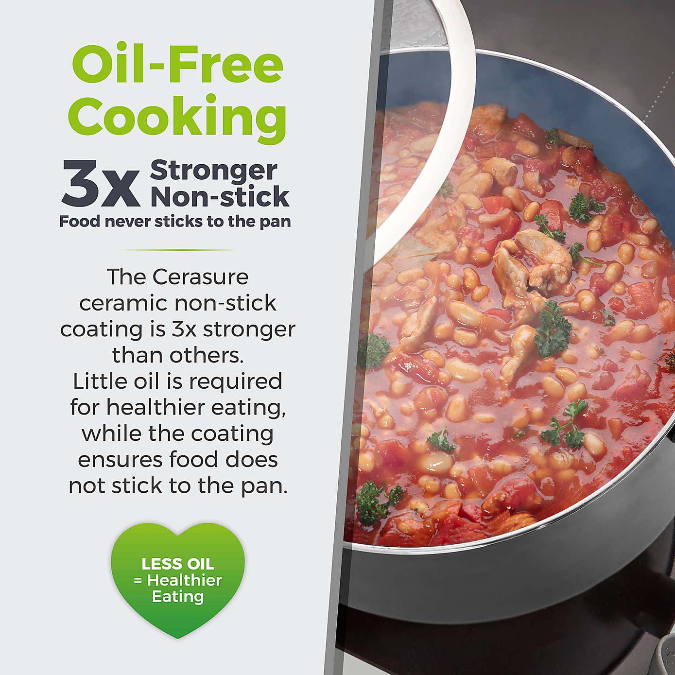 Tower Cerasure Non-Stick Aluminium Casserole Dish, 24cm