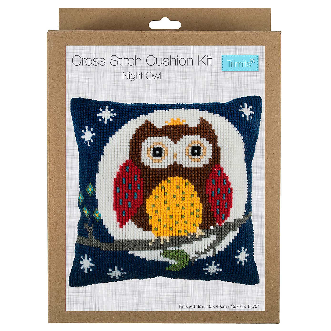 Cross Stitch Kit Cushion Night Owl