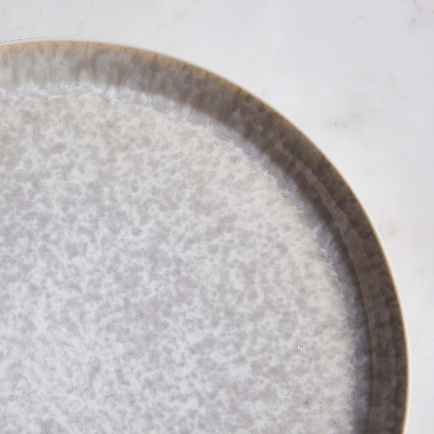 Reactive Grey Dinner Plate