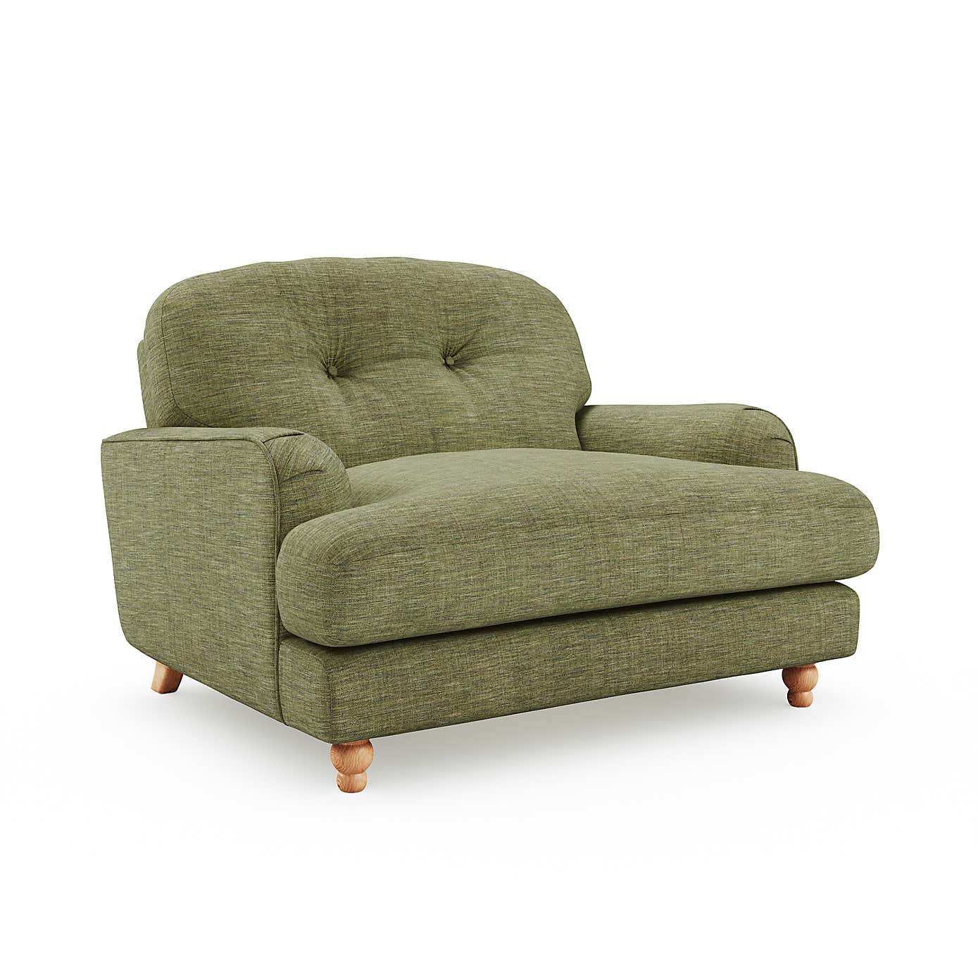 Martha Faux Linen Snuggle Chair