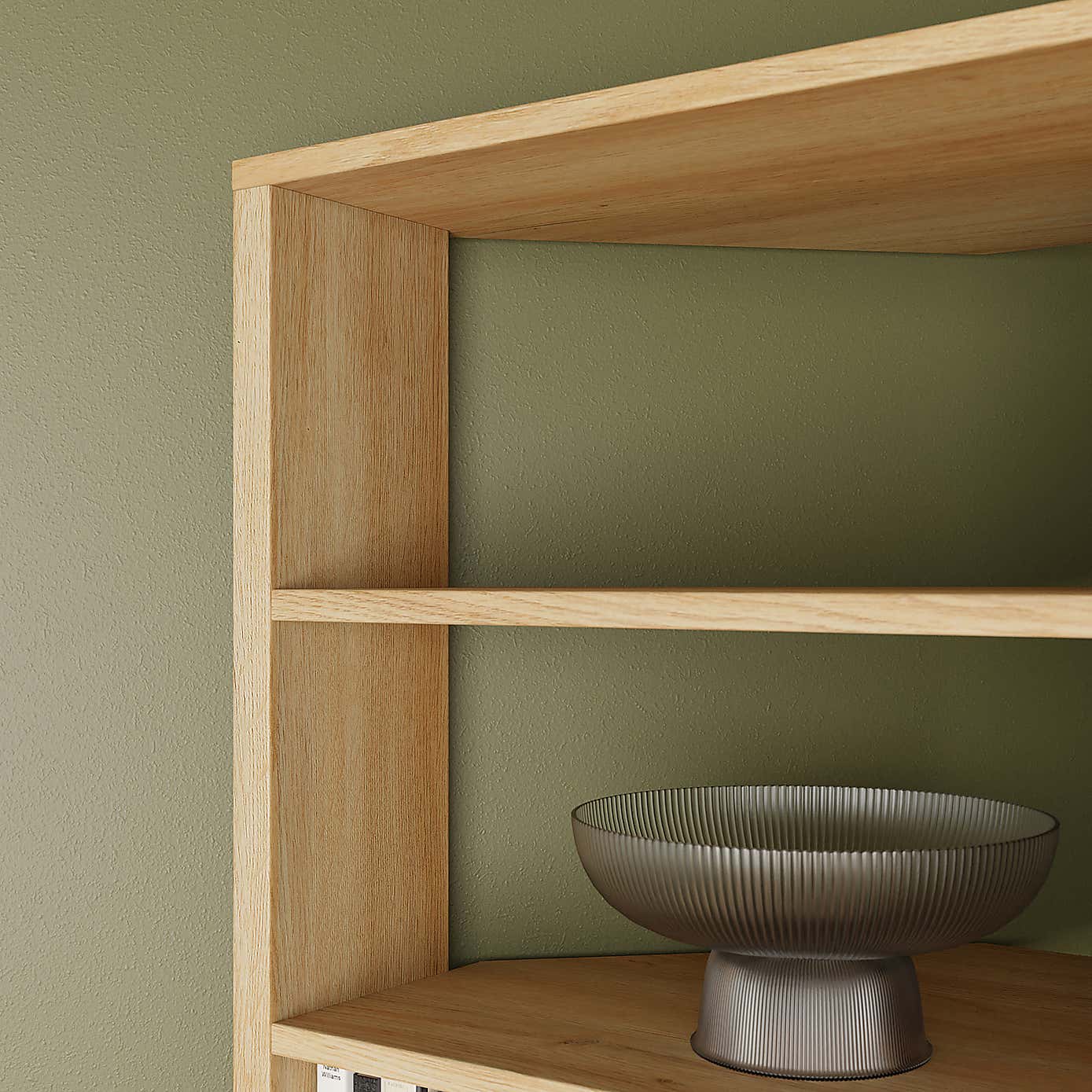 Hardy Corner Bookcase, Oak Effect