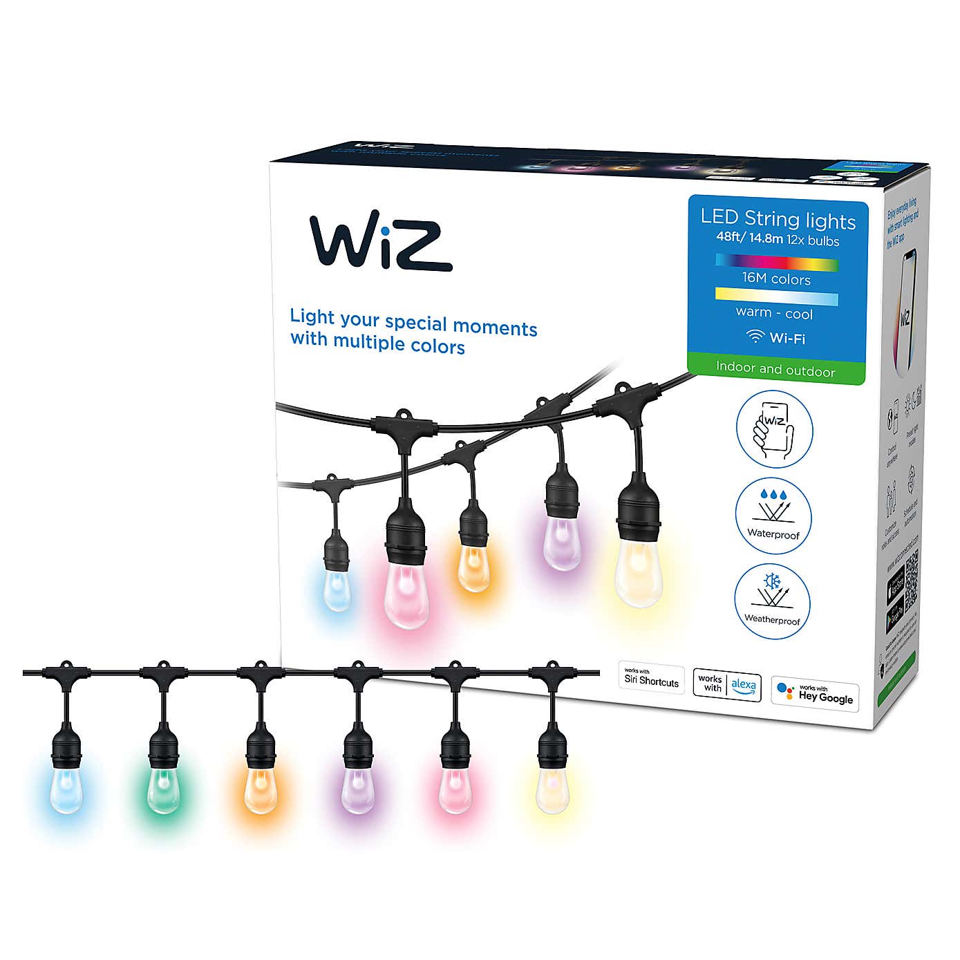 WiZ 48ft Smart Ambient Outdoor String Lights