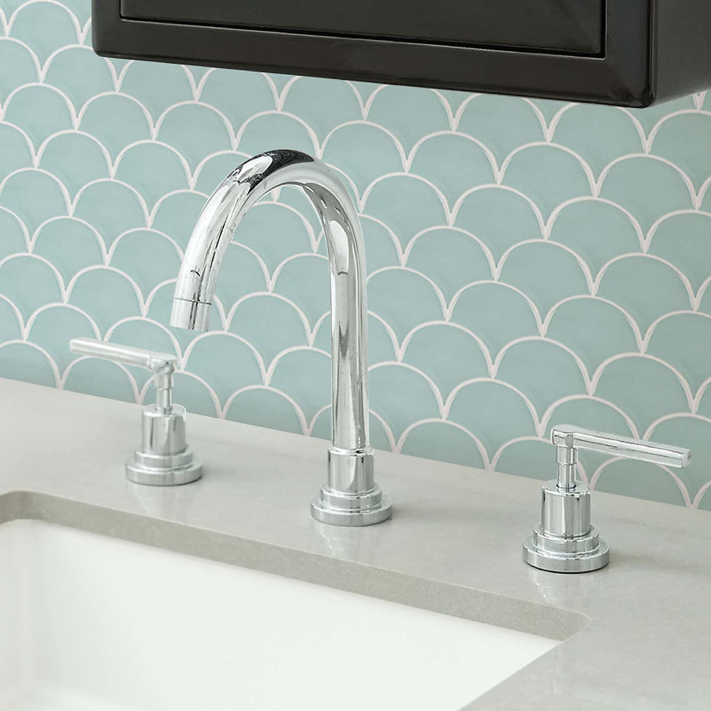 Shell Blue Self Adhesive Backsplash Tiles