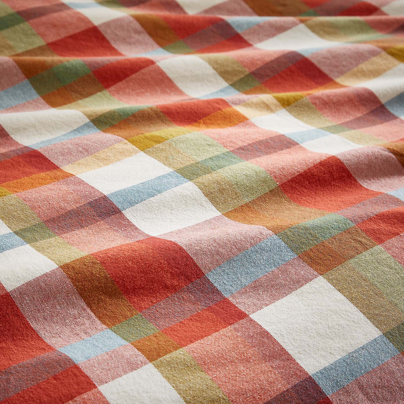 Winchcombe Check Red Duvet Cover and Pillowcase Set