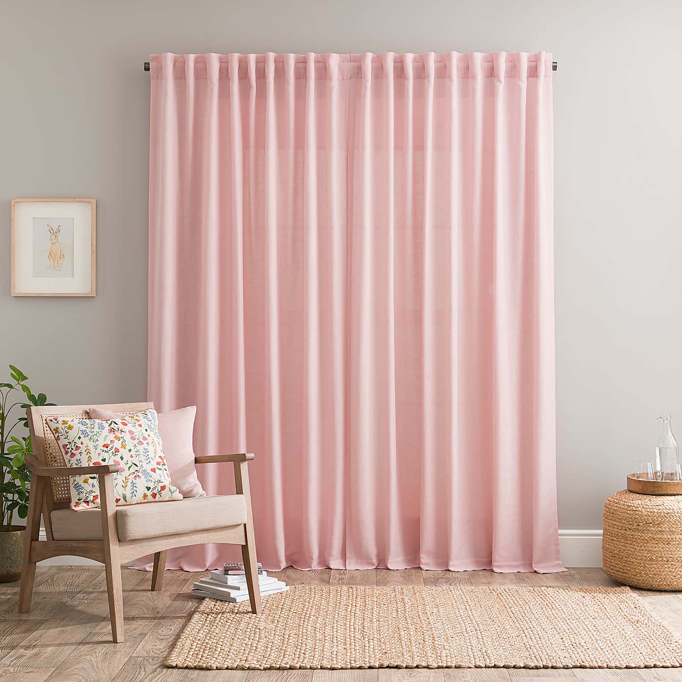 Touch of Linen Unlined Tab Top Curtains