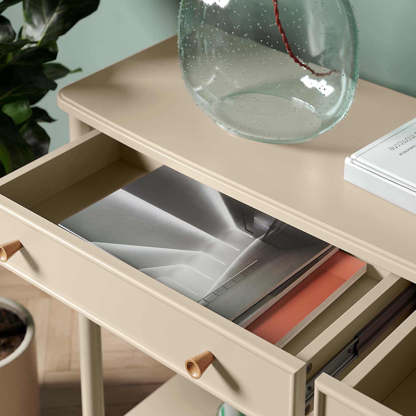 Remi Console Table, Lilypad Green