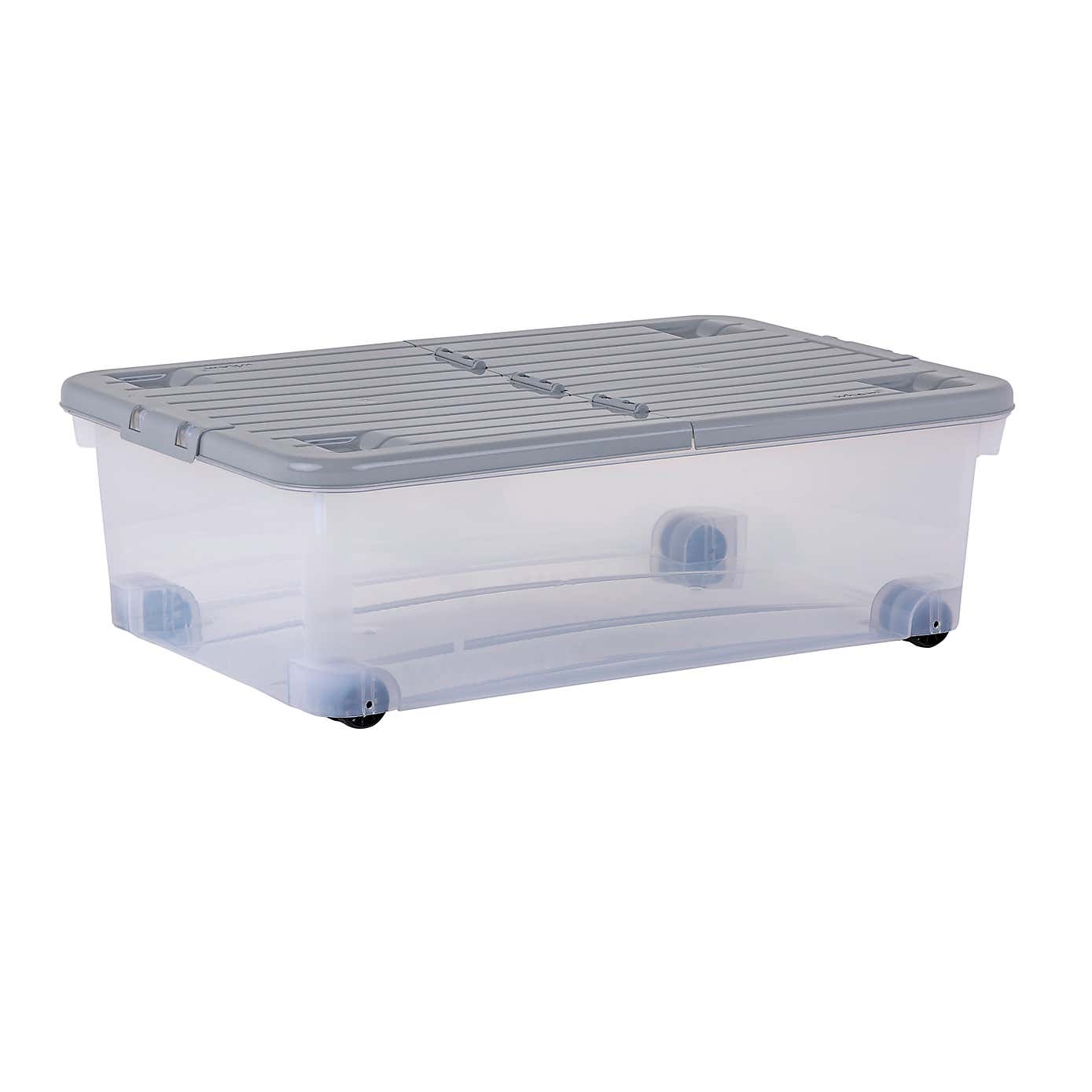 Wham 32L Set of 3 Underbed Storage Box with Wheels & Lid
