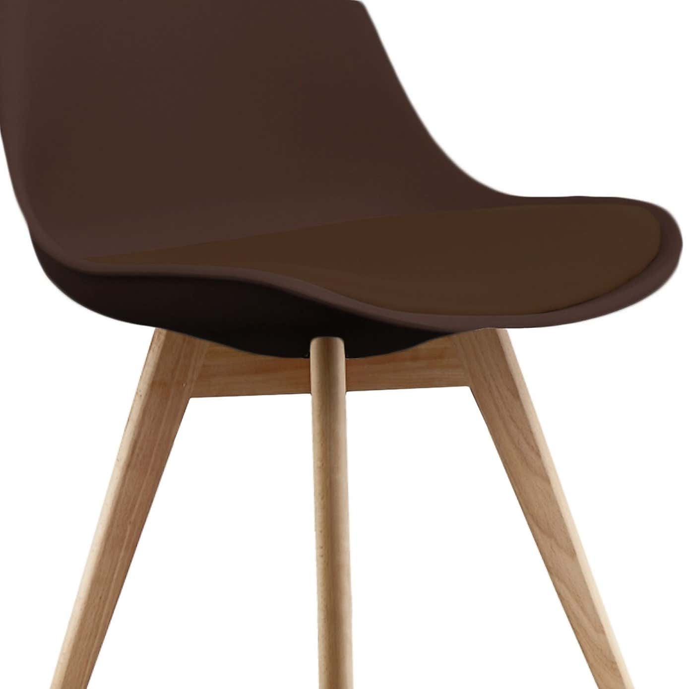 Fusion Living Soho Plastic Dining Chair with Squared Legs