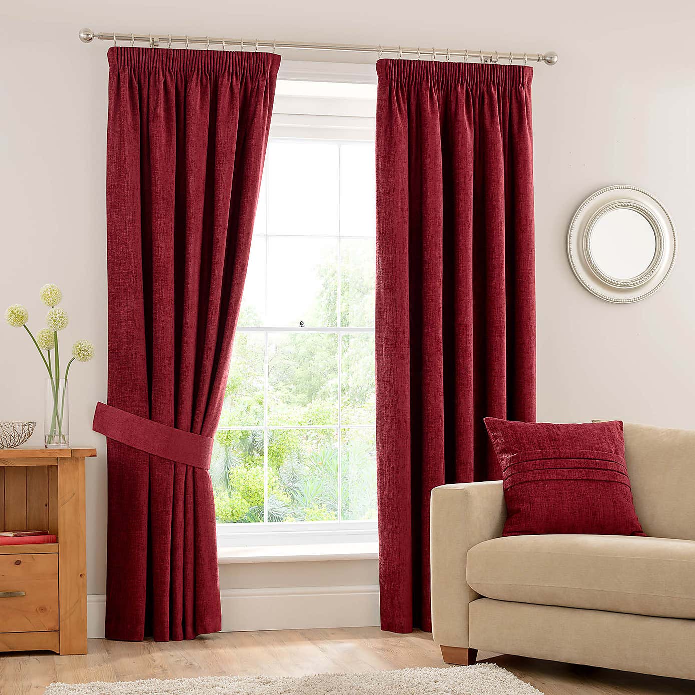 Chenille Pencil Pleat Curtains