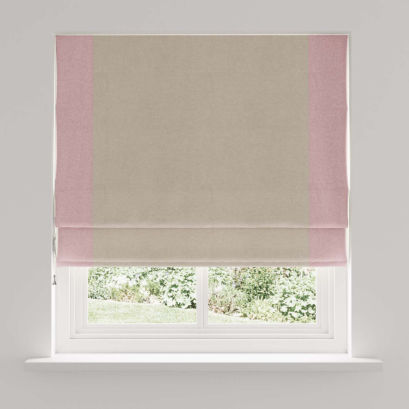 Luna Bordered Blackout Roman Blind