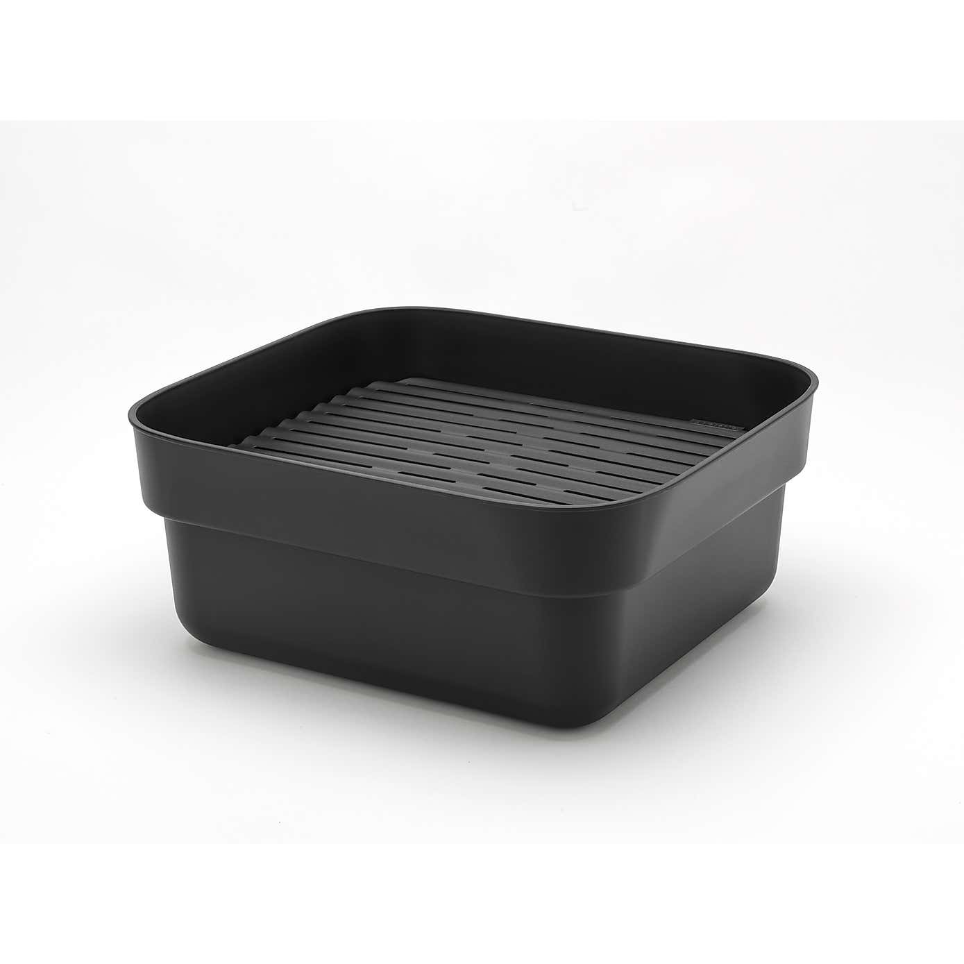 Brabantia Washing Up Bowl with Drying Tray Dark Grey