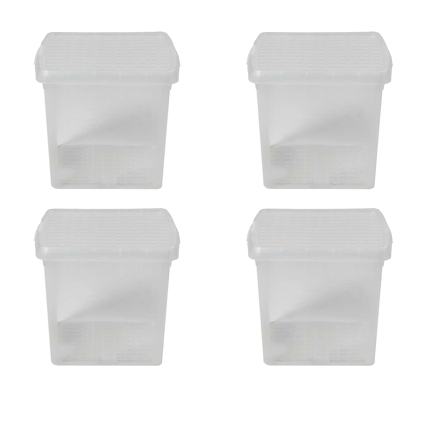 Wham Clip Pack of 4 Square Storage Boxes With Lids