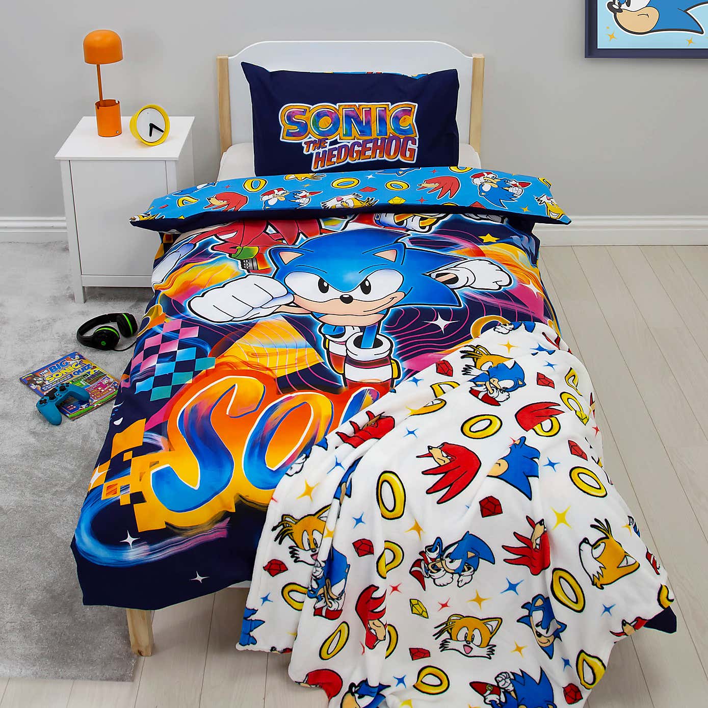 Sonic Liquid Polycotton Single Duvet Cover & Pillowcase Set