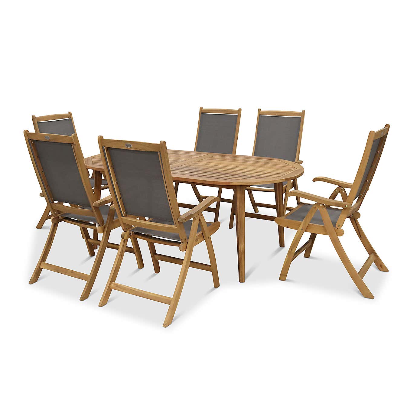 A.Mir Ellipse 6 Seater Outdoor Recliner Set