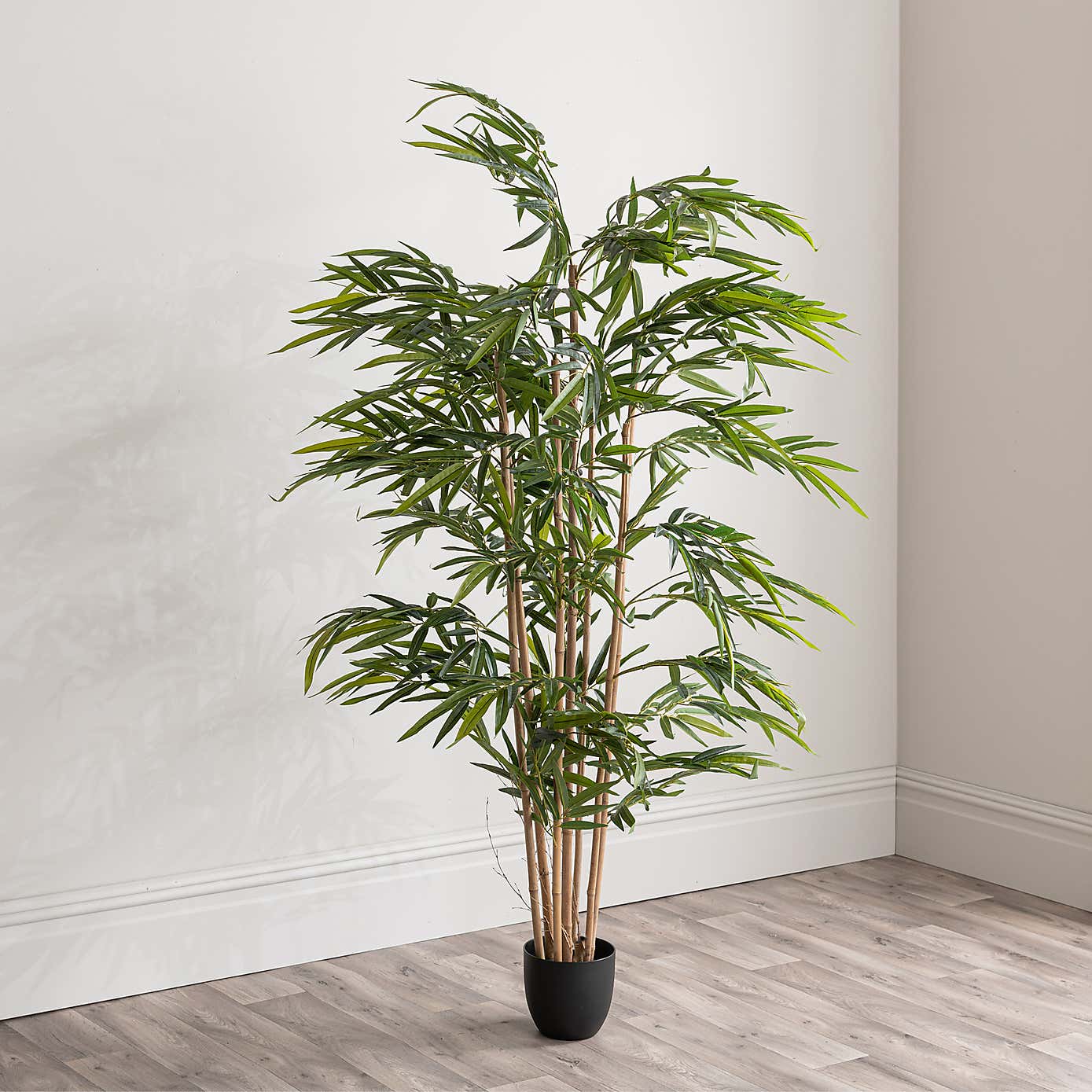 Artificial Natural Bamboo Tree in Black Plant Pot