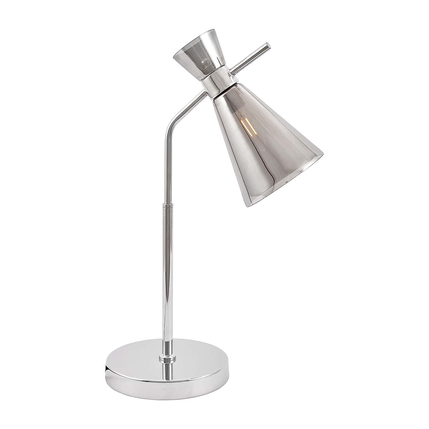 Monroe Waisted Glass and Metal Table Lamp