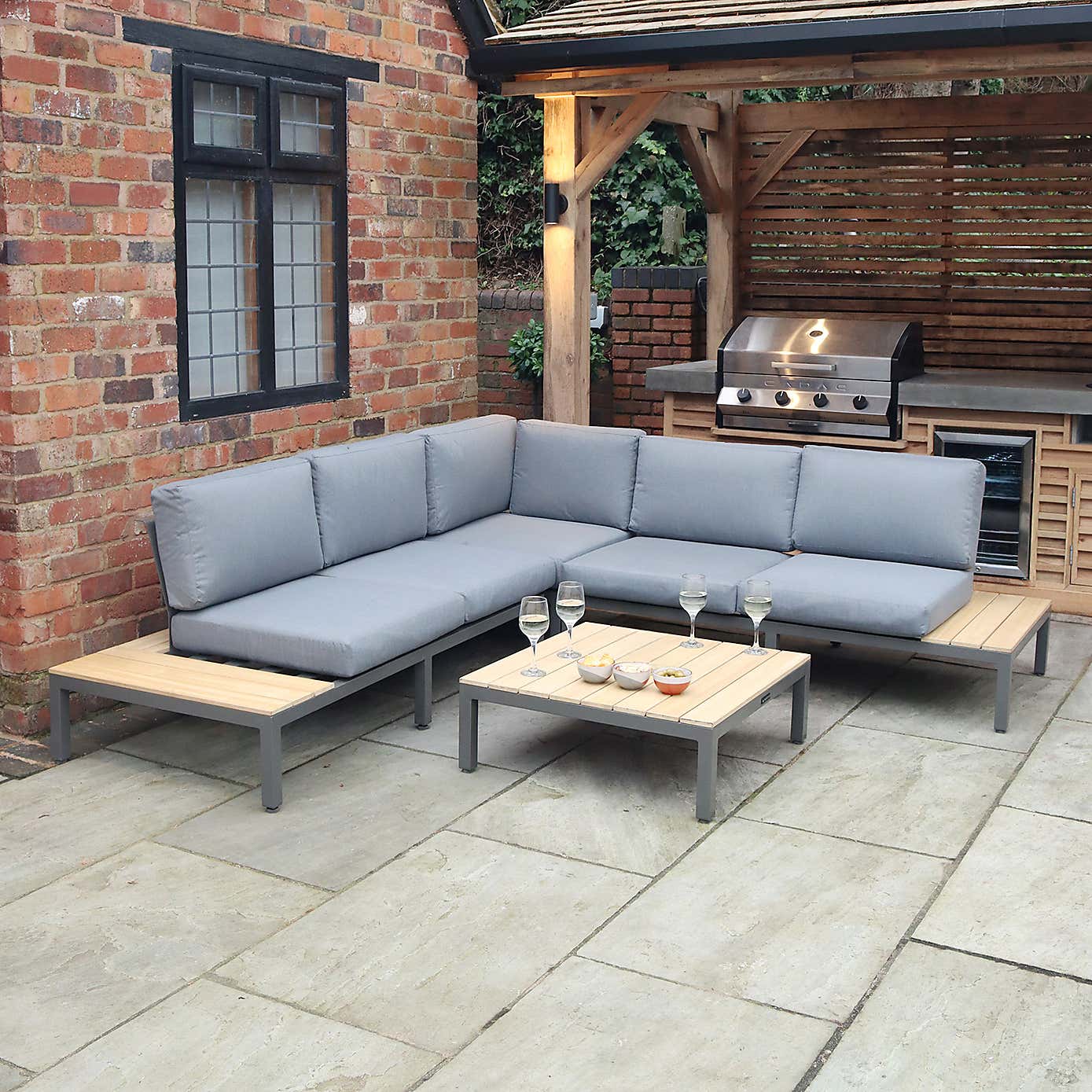 A.Mir Aspen 5 Seater Outdoor Corner Lounging Set