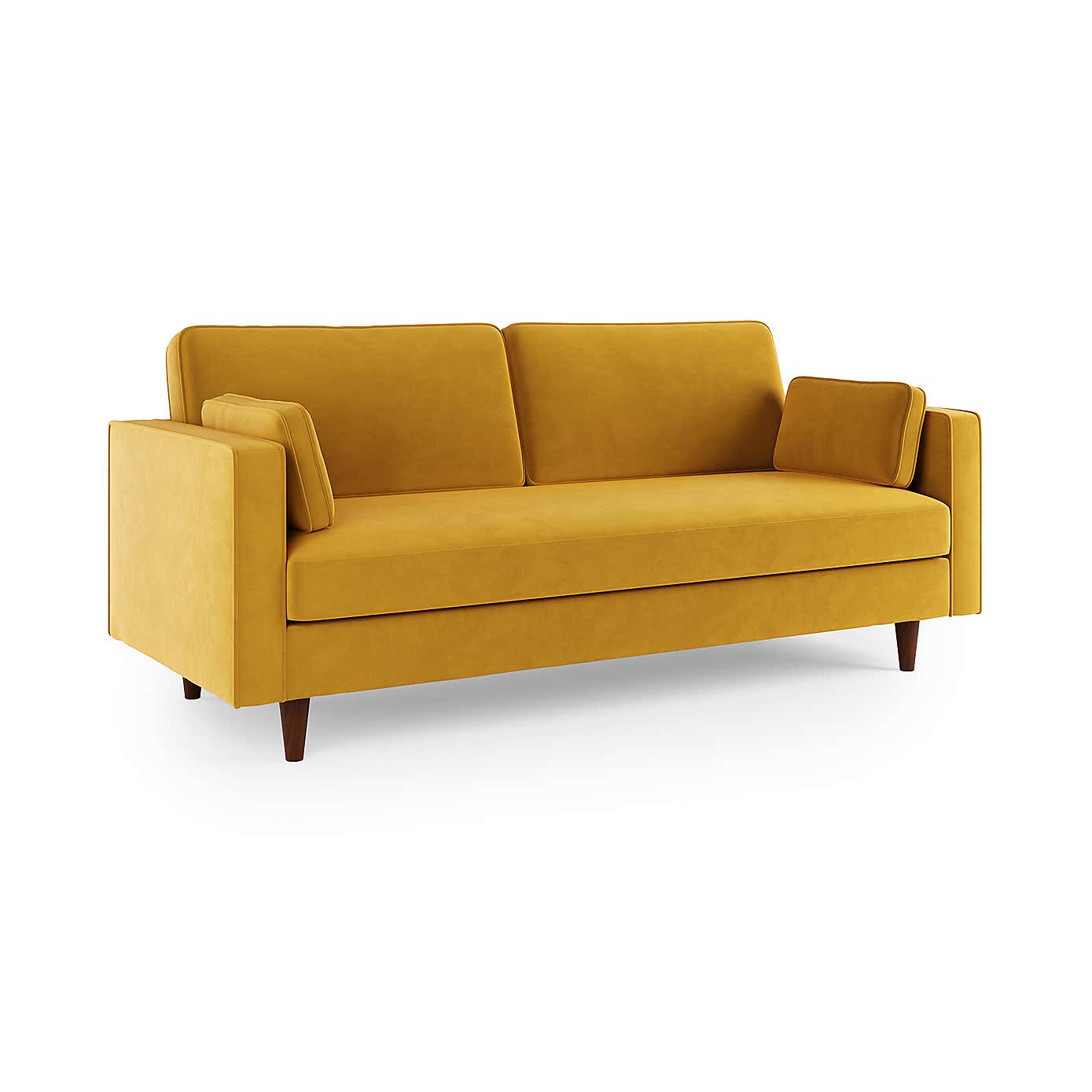 Zoe Plain Velvet 3 Seater Sofa