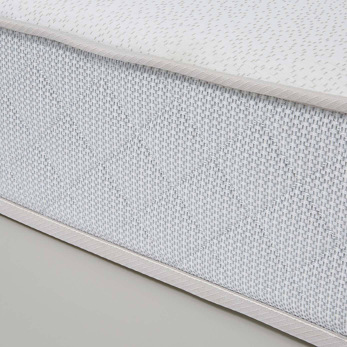 Fogarty Open Coil Memory Foam Mattress Divan Set, Faux Linen