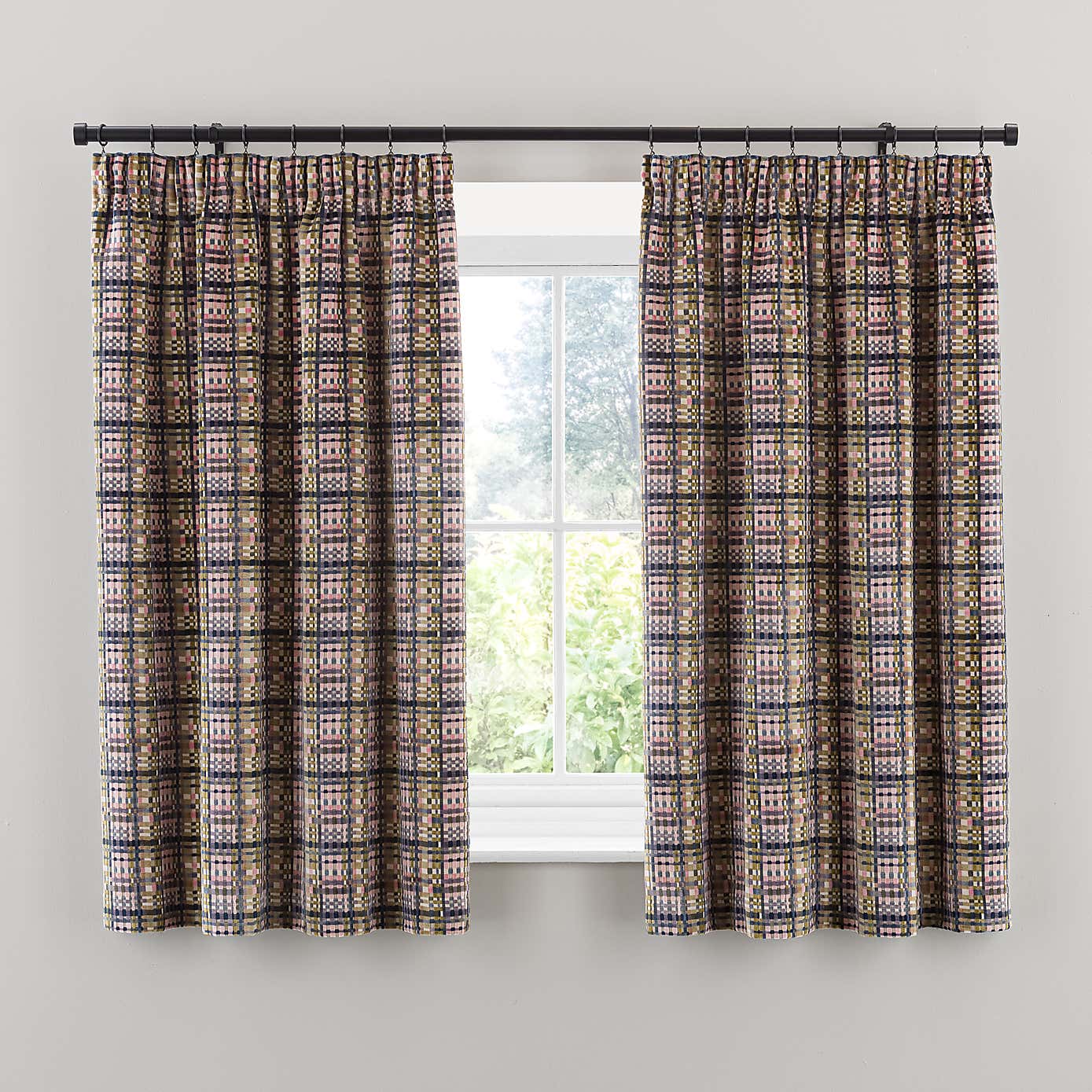 Roxana Cut Velvet Pencil Pleat Curtains