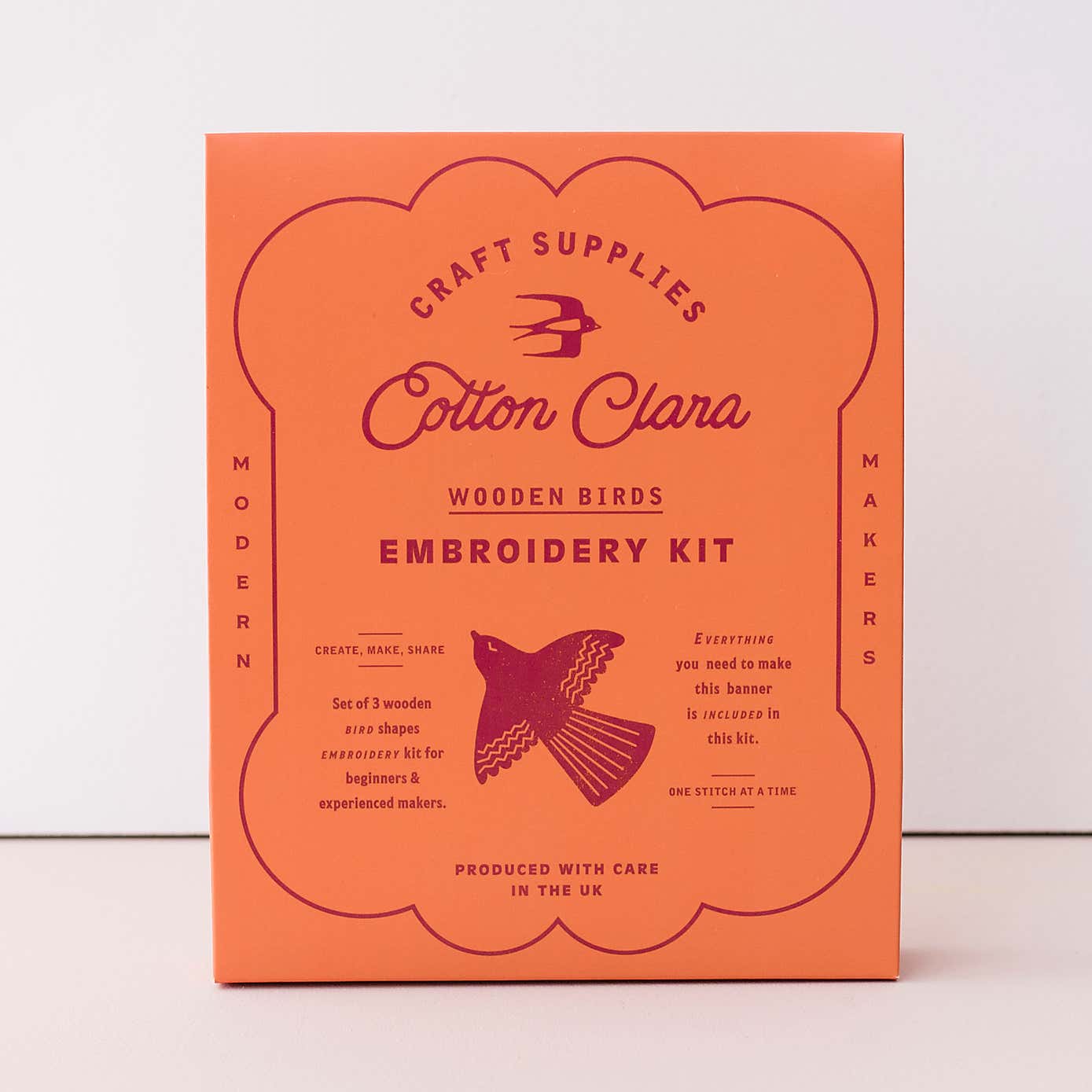 Cotton Clara Bird Embroidery Board Kit