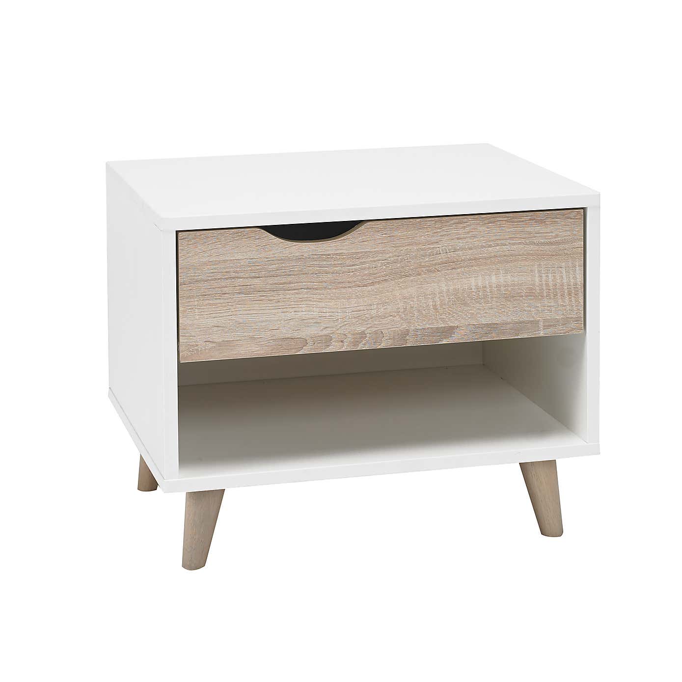 Stockholm 1 Drawer Bedside Cabinet