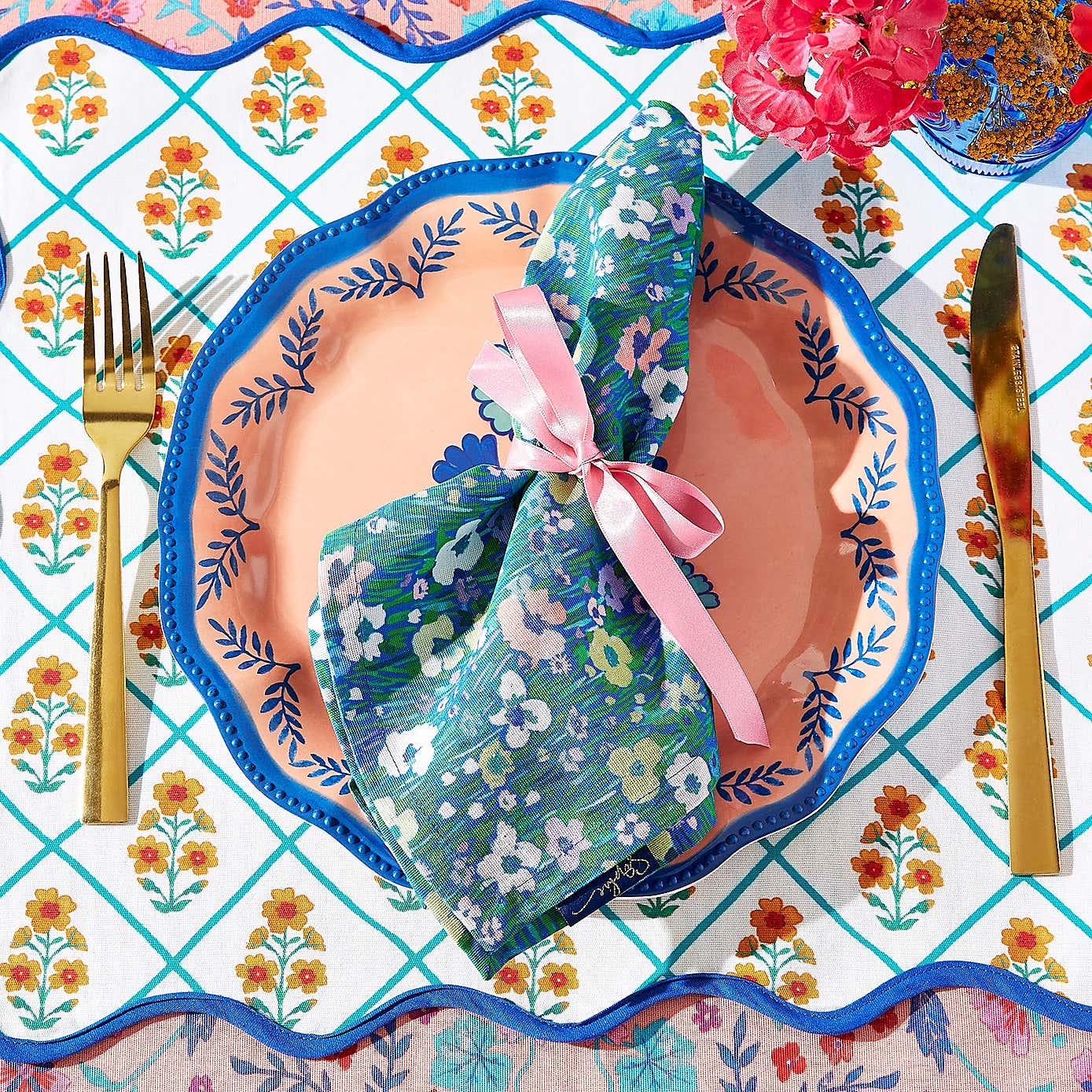 Sophie Robinson Set of 4 Mix Printed Napkins