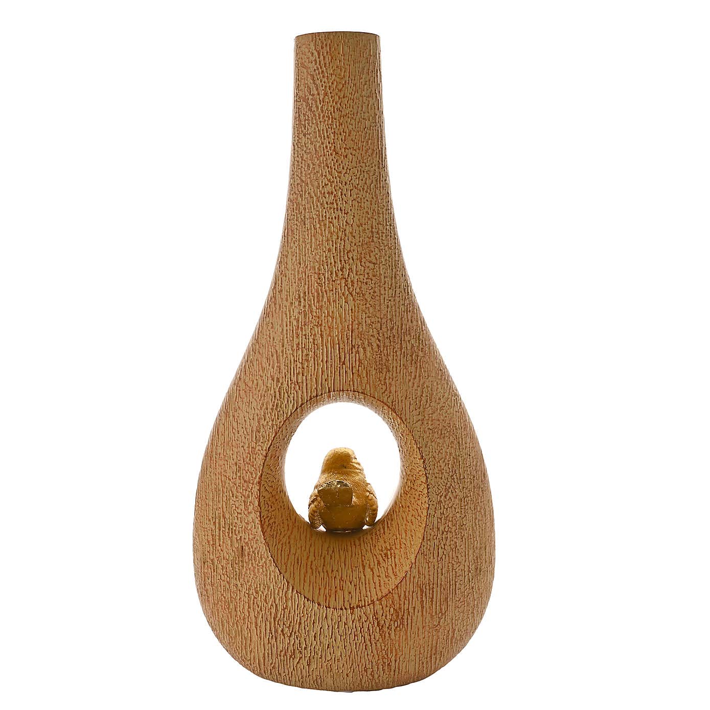 Hestia Bird Wood Effect Vase
