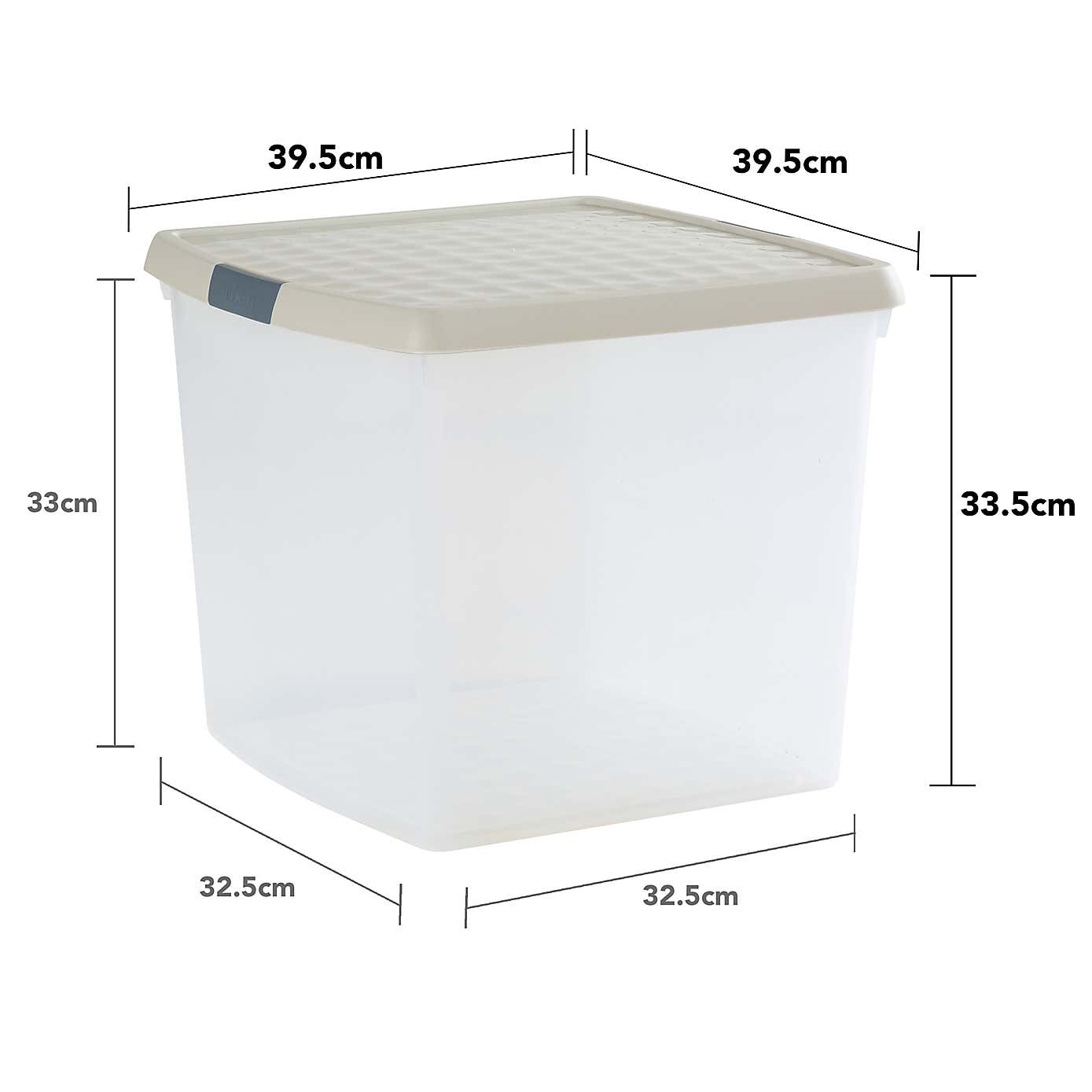 Wham Clip Pack of 4 Square Storage Boxes With Lids