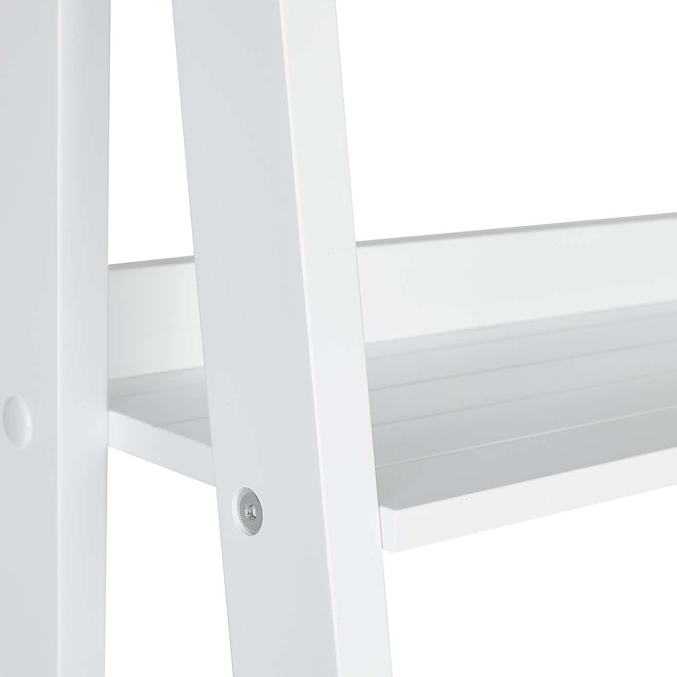 Nautical White Ladder Shelves