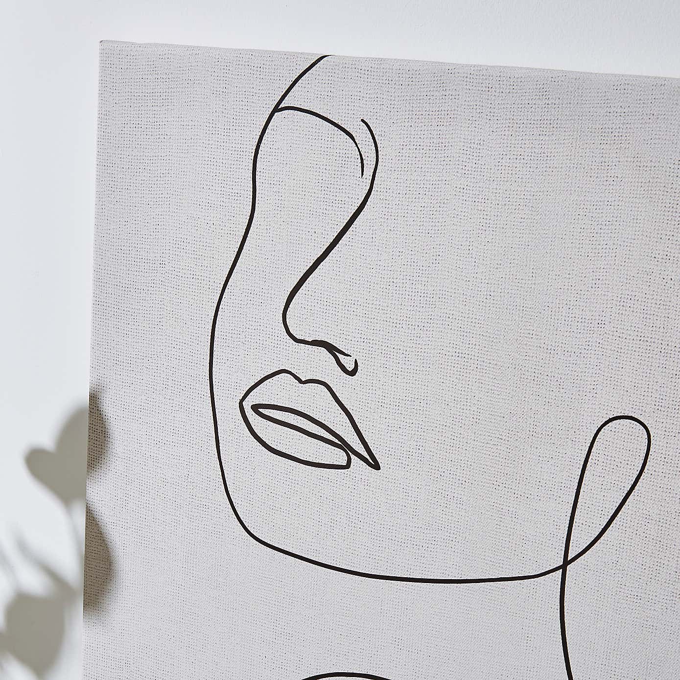 Face Line Drawing Canvas 40x50cm