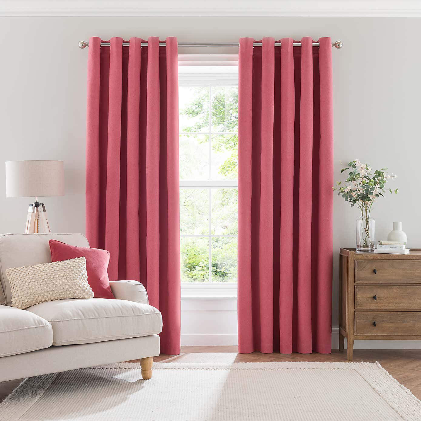 Luna Brushed Blackout Eyelet Curtains