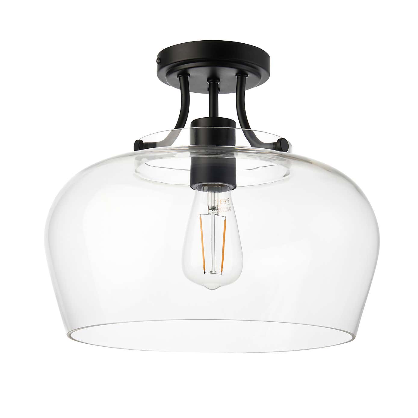 Hotel Lilier Bathroom 1 Light Flush Ceiling Fitting