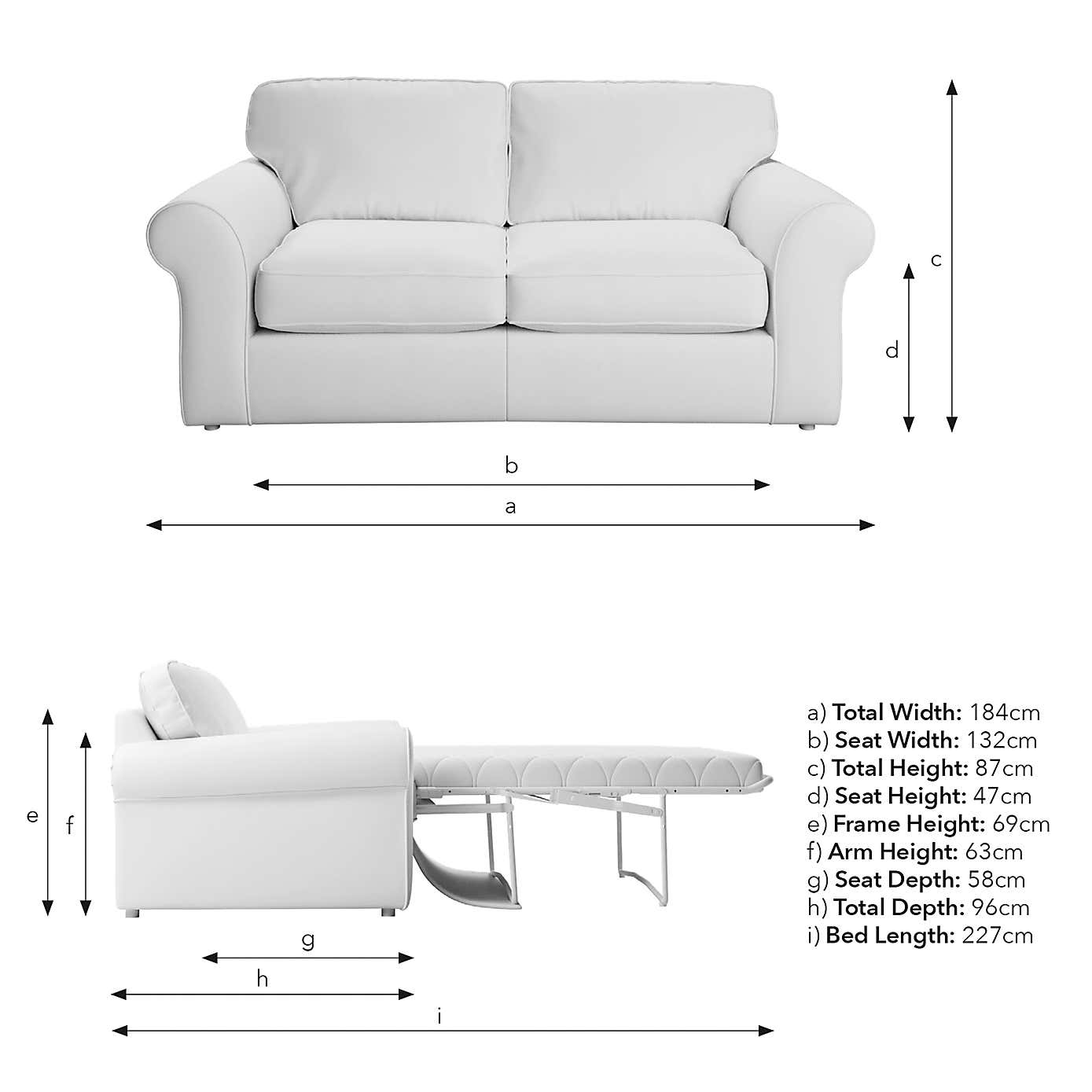 Return - Flori Soft Chenille 2 Seater Sofa Bed, Olive