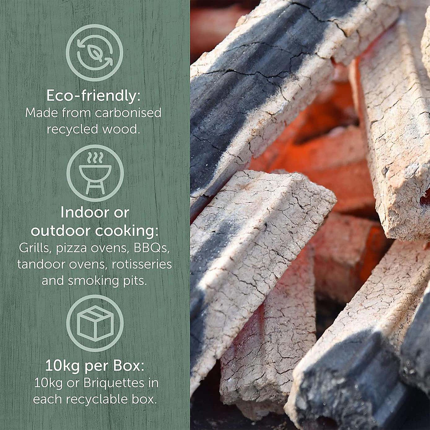 Ecoblaze Charcoal Briquettes, 10kg