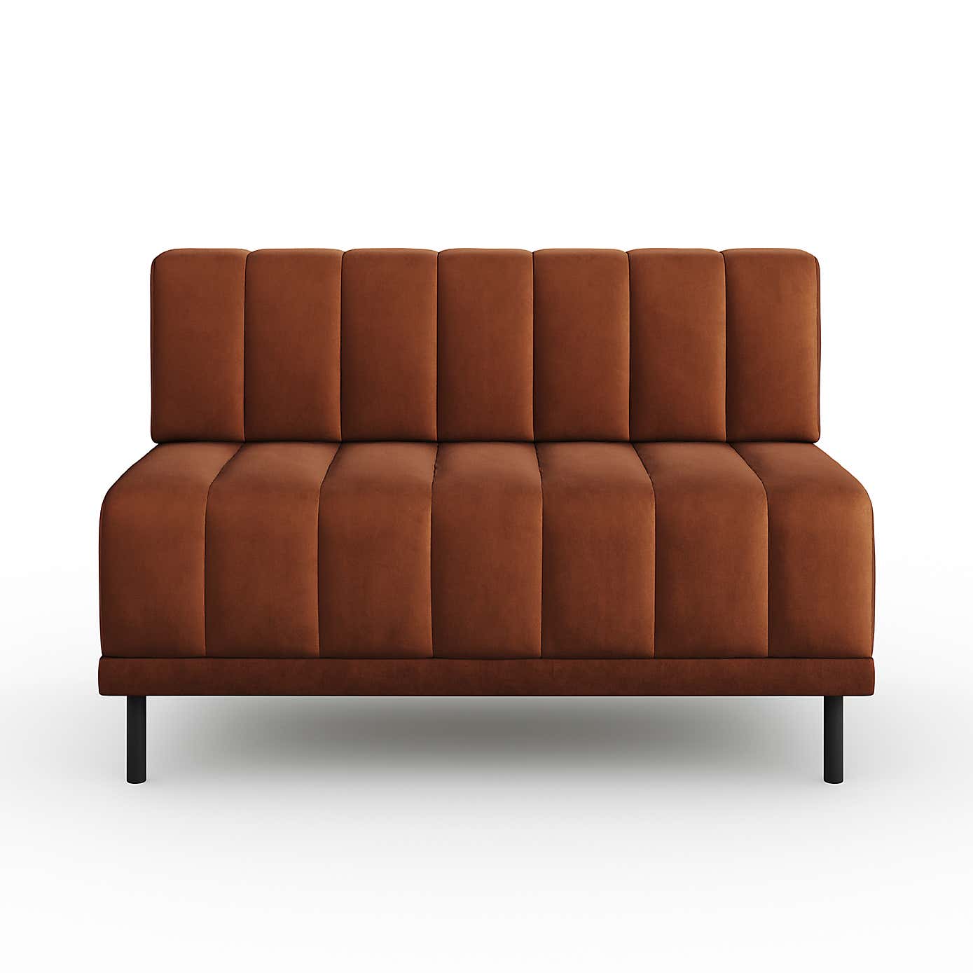 Amali Long Dining Bench, Matte Plush Velvet