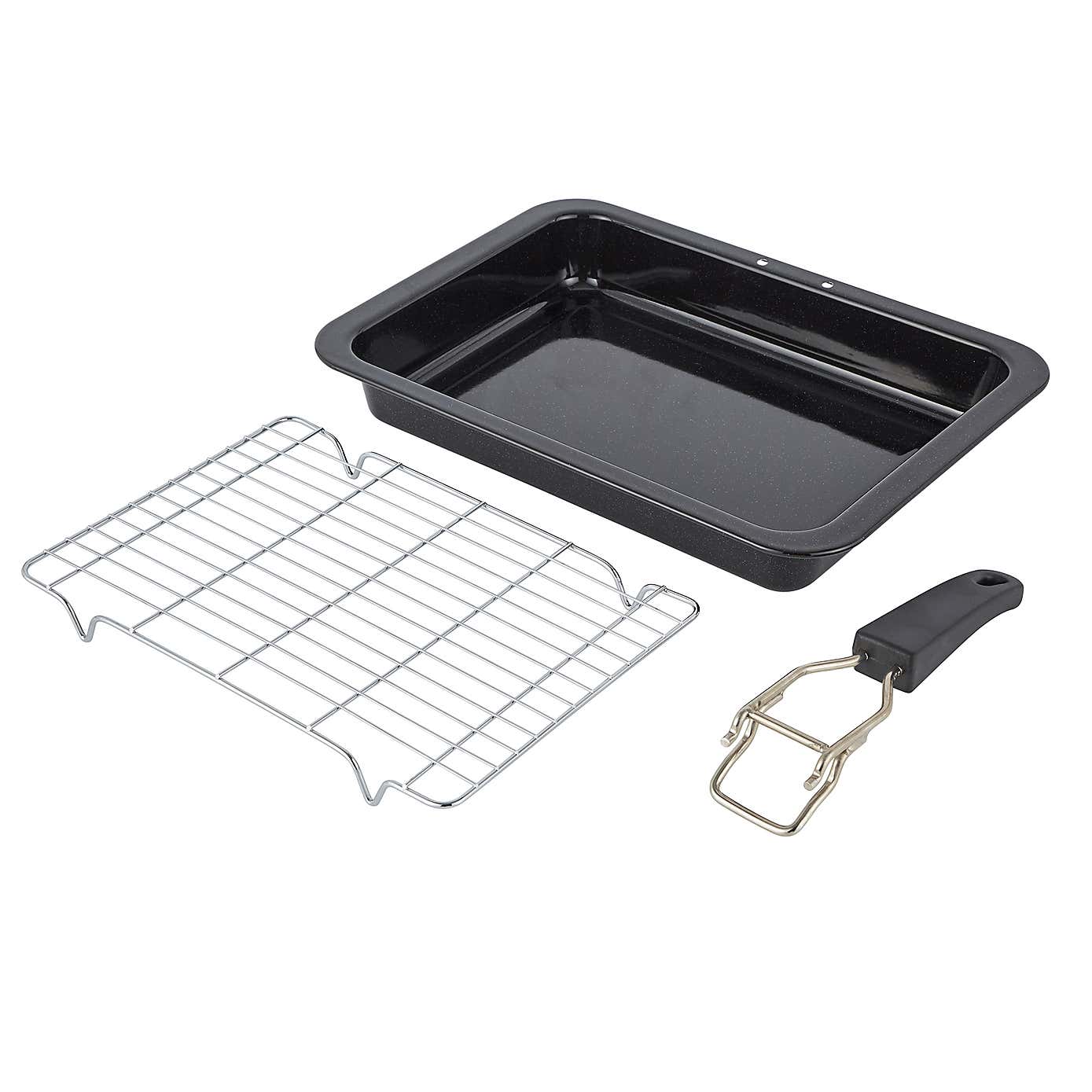 Non-Stick Steel Grill Pan with Detachable Handle