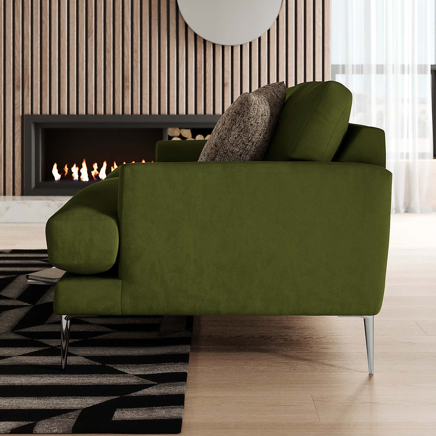 Lawson Matte Plush Velvet 2 Seater Sofa