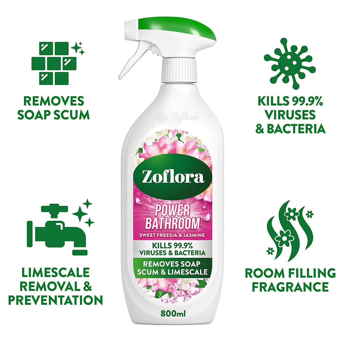 Zoflora Sweet Freesia and Jasmine Power Bathroom Spray