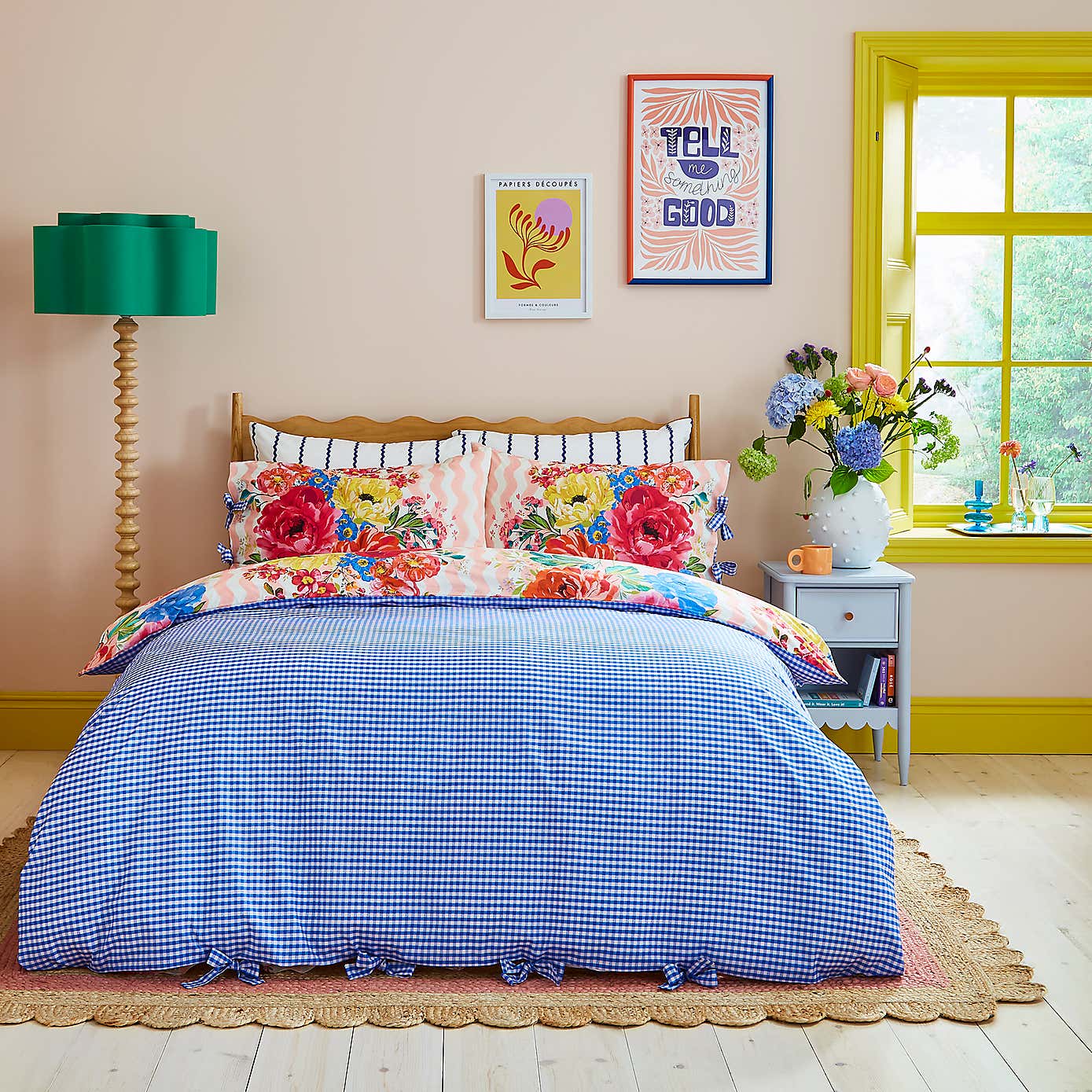 Sophie Robinson Juicy Bloom 100% Cotton Duvet Cover & Pillowcase Set