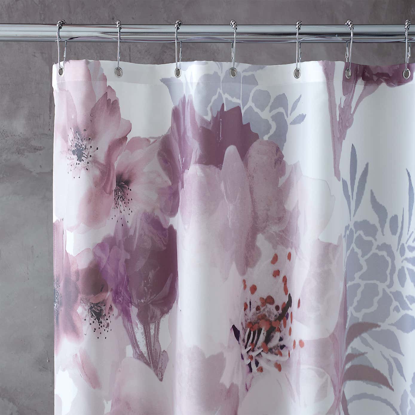 Catherine Lansfield Dramatic Floral Shower Curtain