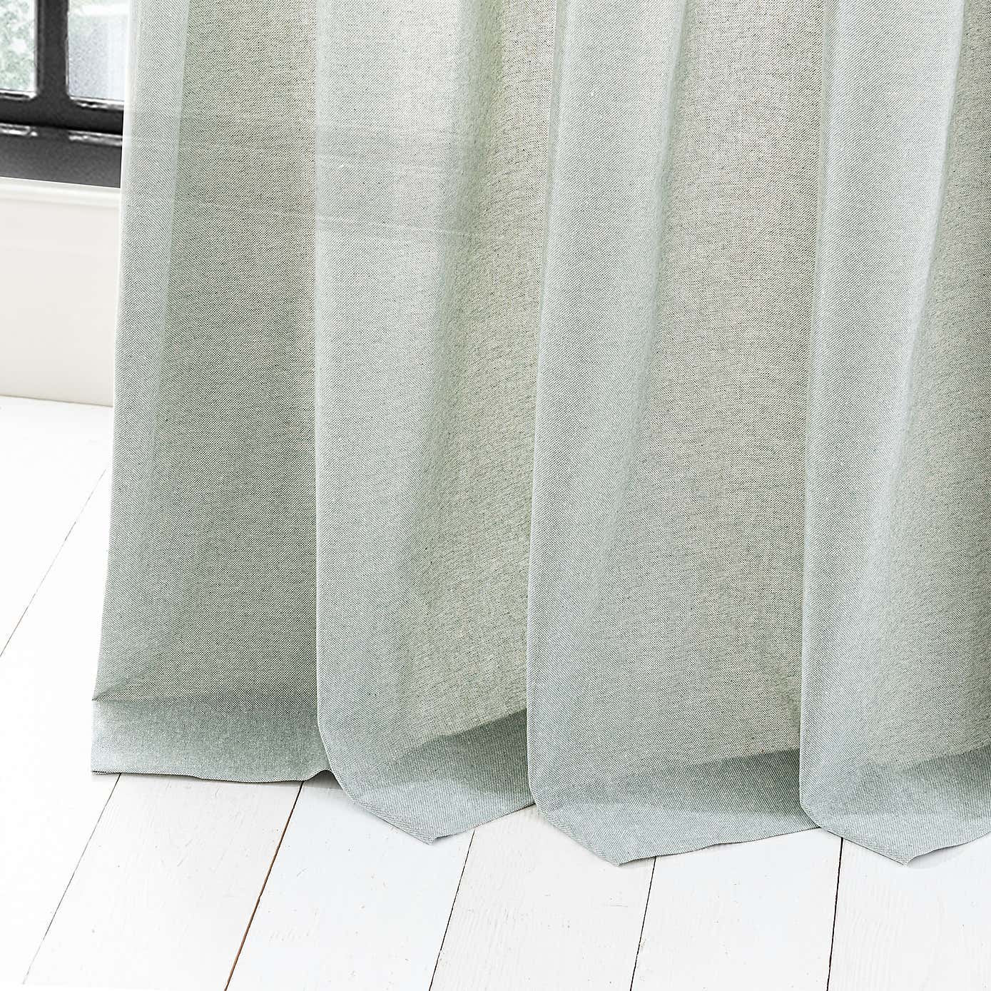 Linen Look Tab Top Pencil Pleat Curtains