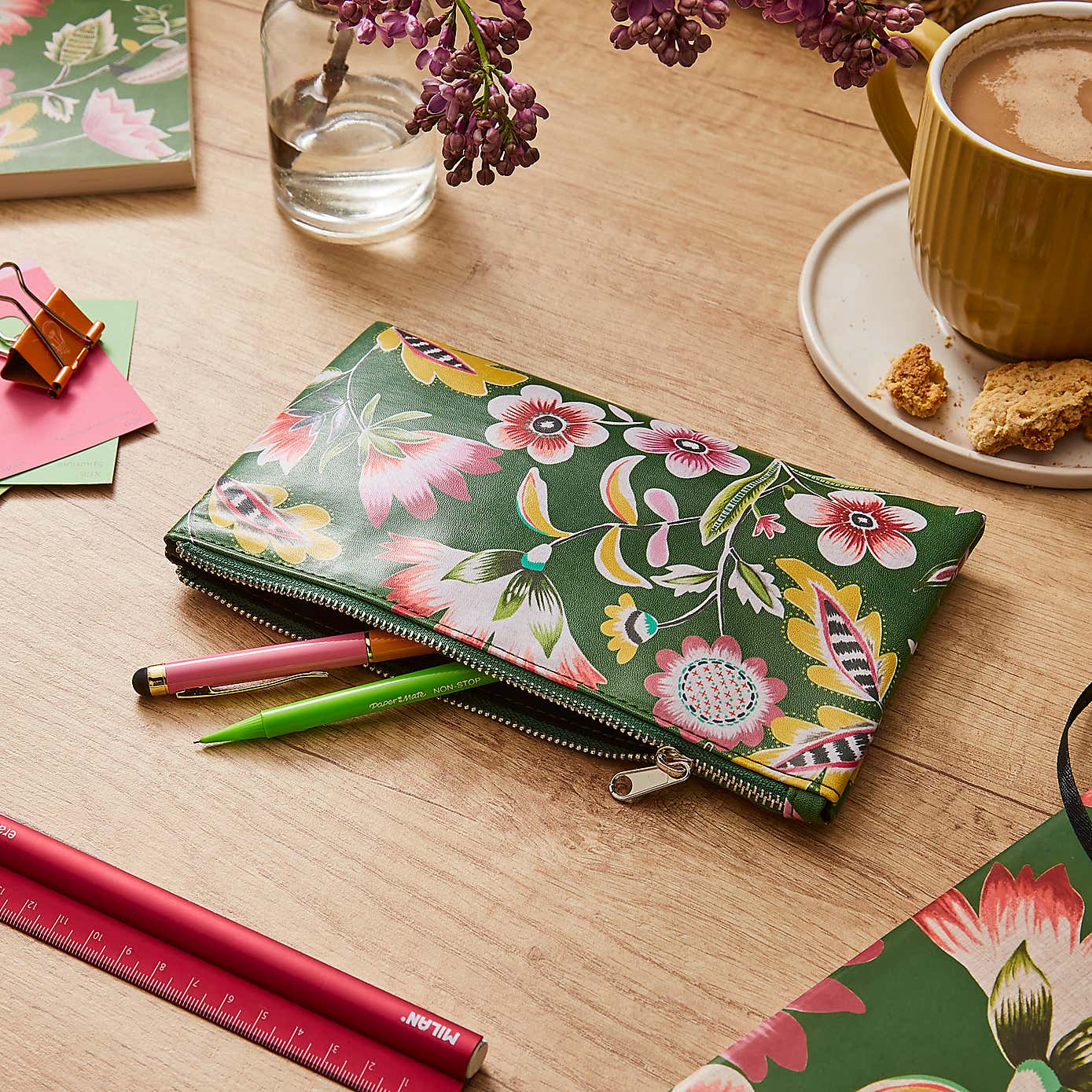 Waters & Noble Flat Pencil Case Joy Floral