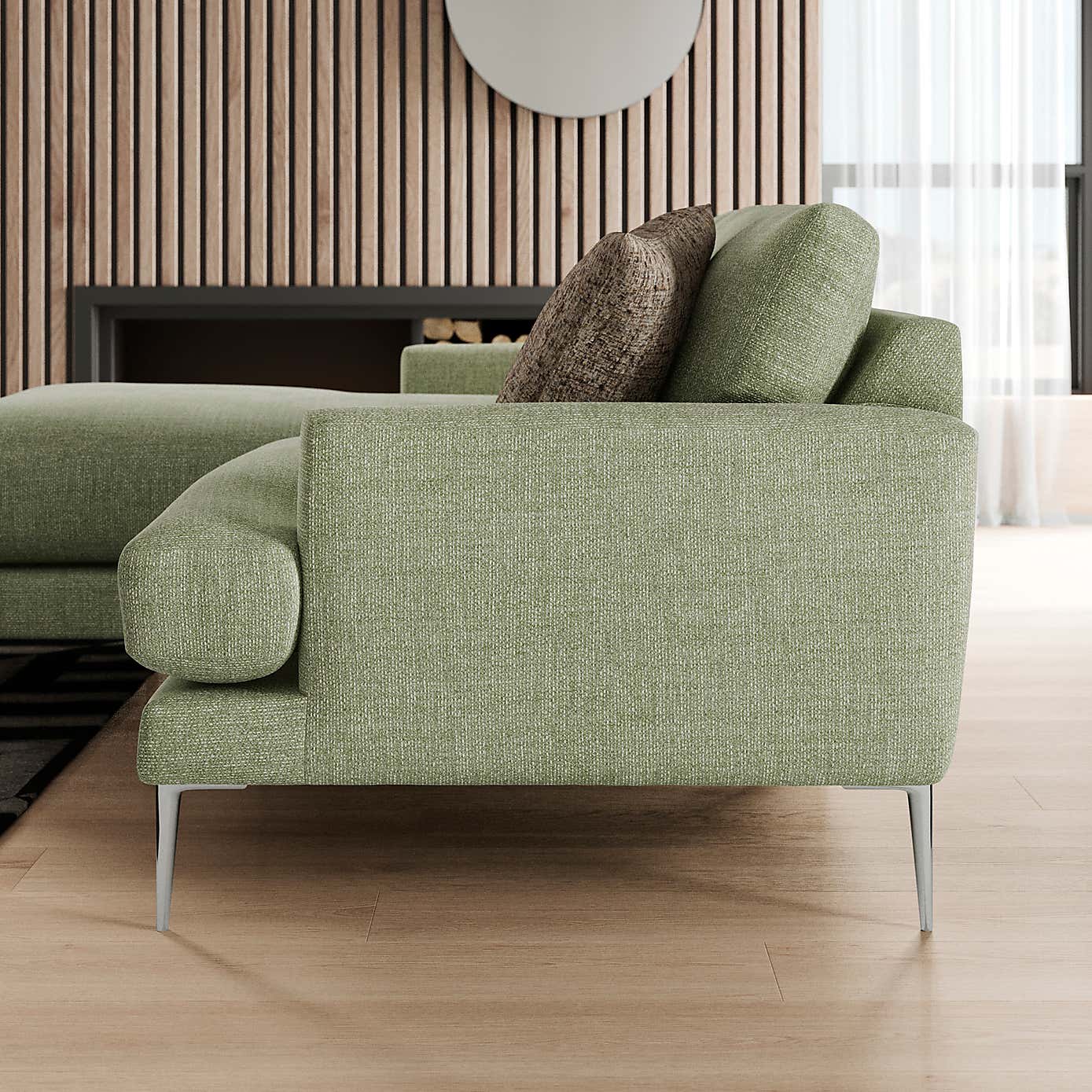 Lawson Chunky Tonal Weave Corner Chaise Sofa